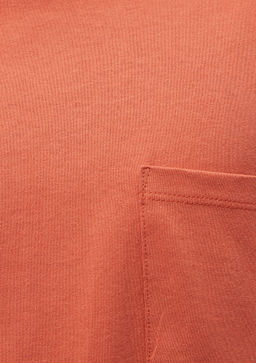 Cep Detayl? Turuncu Basic Tisort - Mavi фото 6