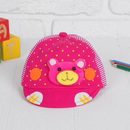 Цена за 12 шт. Кепка детская «Мишка», р-р. 52-54 см, цвета МИКС