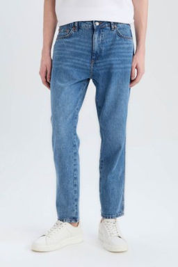 90s Slim Fit Dar Kal?p Yuksel Bel Dar Paca Jean Pantolon