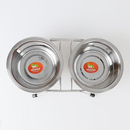 Набор из 2 цветных мисок на подставке, 2 х 450 мл - Пижон фото 3