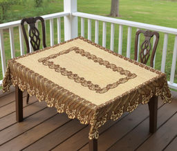 Скатерть арт. 228850/100/5, прямоугольная, размер 100 см х 150 см, цвет песочно-кофейный