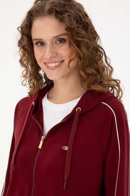 Женский бордово-красный свитшот Неожиданная скидка в корзине - U.s. polo assn фото 2