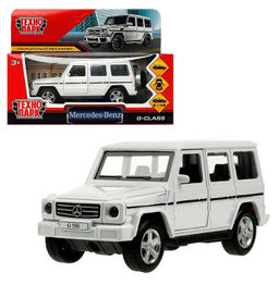 Технопарк. Модель "Mercedes-Benz G-Class" 12 см, металл, двери, багажн, белый, кор. арт.GCLASS-12-WH