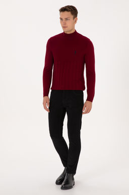Erkek Slim Fit Siyah Kanvas Pantolon