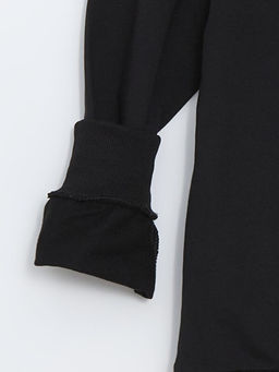 Bisiklet Yaka Bask?l? Erkek ?ocuk Sweatshirt