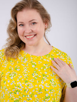 Платье "Касадея" жёлтое, трикотаж