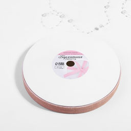 Лента бархатная, с золотым люрексом, 20 мм, 18 1 м, цвет розовый №02 - Арт узор фото 2