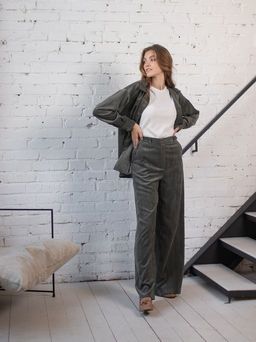 вельветовая рубашка 990-0579 - Трика фото 3