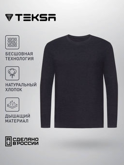 TEKSA MLS 001 Лонгслив мужской black-navy