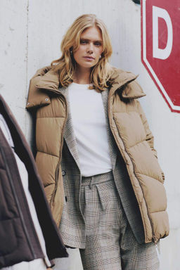 Su Itici Kapusonlu Sisme Mont Parka Fermuar C?tc?tl? Cepli - Defacto фото 2