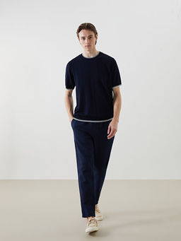 Bisiklet Yaka K?sa Kollu Erkek Triko Kazak