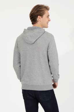 U. S. Polo Assn / Мужской серый меланжевый вязаный кардиган - U.s. polo assn фото 5