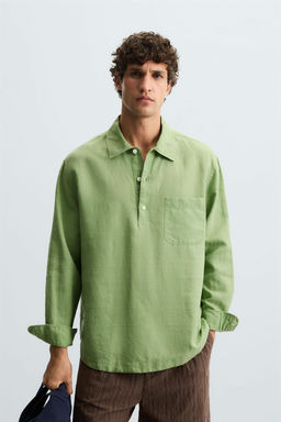 LINEN/COTTON POLO SHIRT