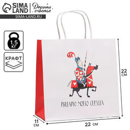 Цена за 2 шт. Пакет подарочный, упаковка, Рыцарю, 22?22?11 см