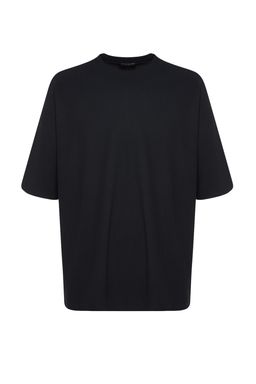TRENDYOL MAN Kahverengi Premium Oversize Bisiklet Yaka K?sa Kol Dokulu K?r?smaz Ottoman T-Shirt TMNSS23TS00081 - Trendyolmilla фото 8