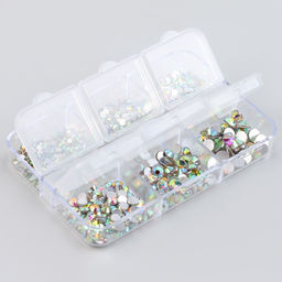 Набор страз Стёклышко, 6 размеров от 1,9 см до 4,6 см