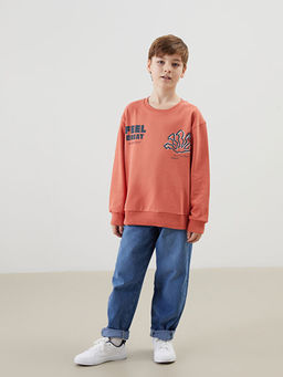 Bisiklet Yaka Erkek ?ocuk Sweatshirt