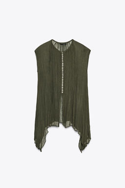 ZW COLLECTION COTTON GAUZE SHIRT - Zara фото 12