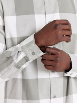 Рубашка мужская серая в клетку - Mark formelle фото 5