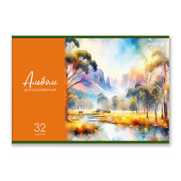 Светоч А256 Альбом для рисования 100 г/м2 A4 29.5 х 20.2 см 32 л. на скобе 5 шт. 01707 Краски лета