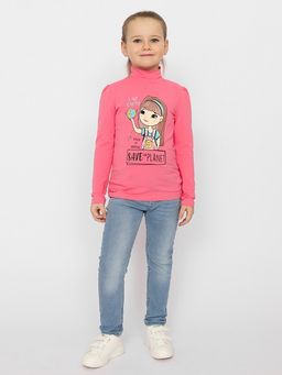 CRB wear/CWKG 63306-28-336 Водолазка для девочки,коралловый/Ex.Cherubino