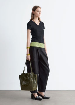 Camiseta de algod?n con escote en pico - H&m фото 6