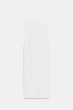 VESTIDO MIDI CUT OUT PUNTO STRETCH / Blanco - Zara фото 7