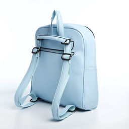 Рюкзак женский из искусственной кожи на молнии, 2 кармана, цвет голубой - Simaland фото 2