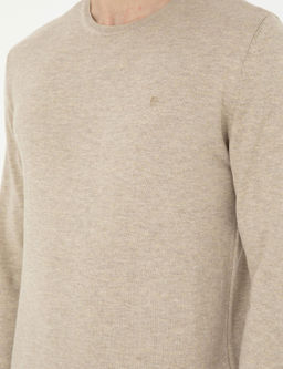 Kum Melanj Slim Fit Bisiklet Yaka Basic Triko Kazak - Pierre cardin фото 7