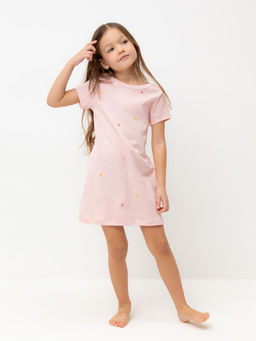 К 1156/бежево-розовый,полянка сорочка ночная для дев