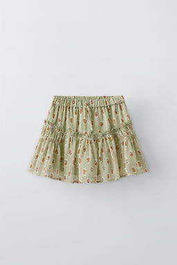 SHIMMERY FLORAL BERMUDA SKORT