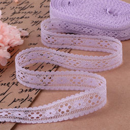 Цена за 3 шт. Кружево капроновое, 22 мм, 10±1 м, сиреневое