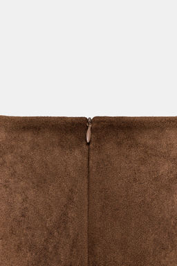 VESTIDO CORTO EFECTO ANTE / Caramelo - Zara фото 8