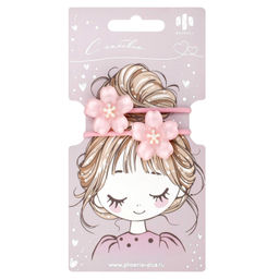 Набор резинок для волос арт. 71843 / 10 ЦВЕТОЧКИ (в наборе: 2шт., б/р, вулканизированная резина, пол