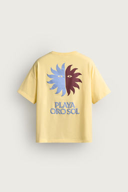 CAMISETA RELAXED FIT GR?FICO SOL / Mantequilla - Zara фото 9