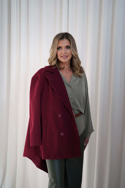 Пальто Я в теме (бордовое) Б12485-7