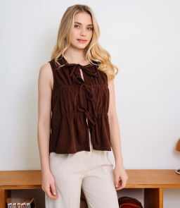 Топ #КТ73601, шоколадный