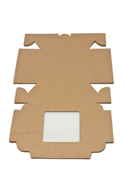 Коробка крафтовая с окошком 16*16*7,5 см (12 шт) SF-7751 - No name фото 2