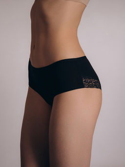 Женские чёрные трусы-слипы с кружевом (Арт. 5057LUF)