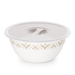 Чаша "Эстетика" 3,5л (с крышкой) (бело-бежевый) М8739