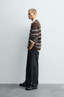 STRIPED JACQUARD CARDIGAN - Zara фото 4