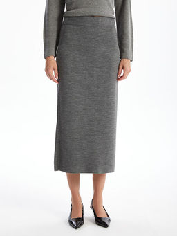 Beli Lastikli Kad?n Triko Etek