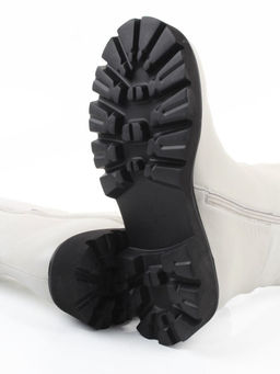 02-E39B-53R MILK Сапоги демисезонные женские (натуральная кожа)