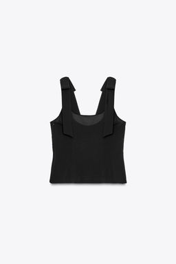 STRETCH TOP WITH BOWS - Zara фото 19