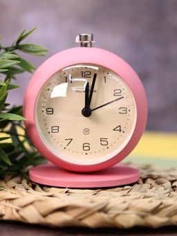 Часы-будильник Clock UFO, pink (12х10,1 см)
