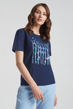 Футболка женская LS-013467-DN, 
темно-синий