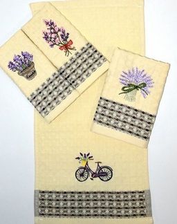 Полотенце Лавандовый микс 26*51 см. вафля хлопок 100%