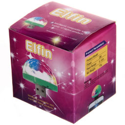 Цена за 2 шт. Диско-шар mini "Каледоскоп", LED (красный, зеленый, синий), переходник Micro USB