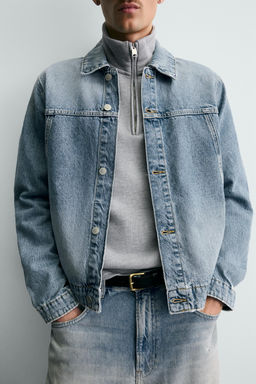 CAZADORA DENIM B?SICA / Azul medio - Zara фото 7