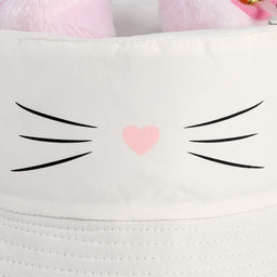 Панама детская для девочки «Кошка», + ушки-заколки, р-р 54